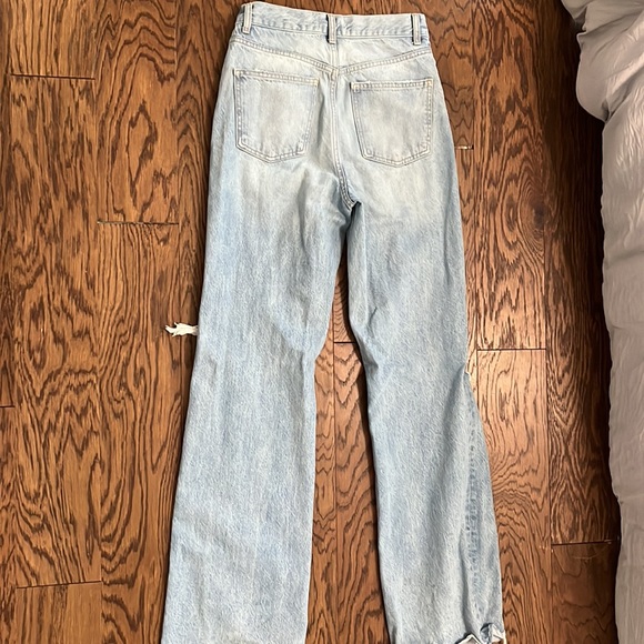 Zara wide leg high waist distressed jeans - Picture 4 of 6